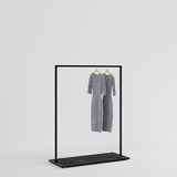 Clothing rail Como - marble look - W 120, 3 heights