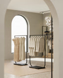 Clothing Rail Jade black, W 120, 4 heights