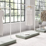 Clothing Rail Kansas, white/unicolor, W 125, 3 heights