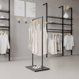 Clothing rail Como - marble look - W 60, 3 heights