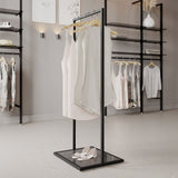 Clothing Rail Como black, W 60, 3 heights