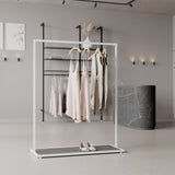 Clothing rail Como - marble look - W 120, 3 heights