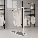 Clothing rail Como - marble look - W 120, 3 heights