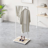 Clothing rail Como white - wooden base - W 60, 3 heights