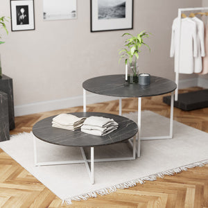 Display Table Como, Round, Marble Look