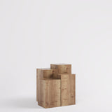 Cube Table Toro, in wood decor Oak