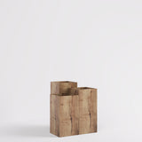 Cube Table Logan, in wood decor Oak
