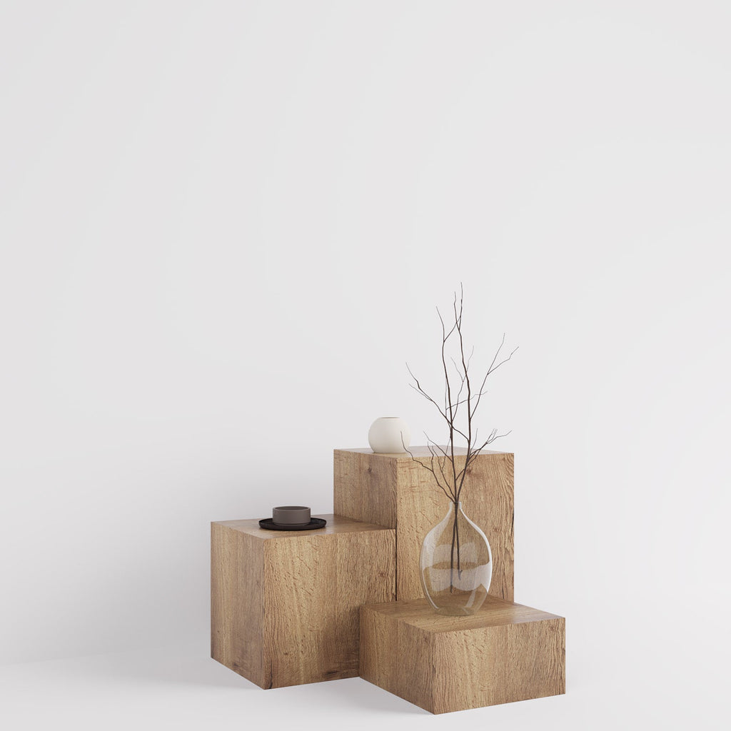 Cube Table Mana, in wood decor
