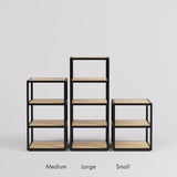 Display Table Fargo, black with wood