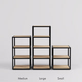 Display Table Fargo, black with wood