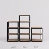 Display Table Fargo, black with wood