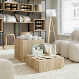 Cube Table Mana, in wood decor