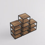 Display Table Fargo, black with wood