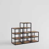 Display Table Fargo, black with wood
