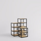 Display Table Fargo, black with wood