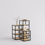 Display Table Fargo, black with wood