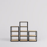 Display Table Fargo, black with wood