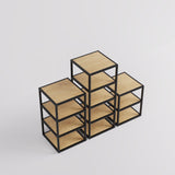 Display Table Fargo, black with wood