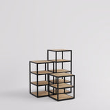Display Table Fargo, black with wood