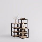 Display Table Fargo, black with wood