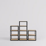 Display Table Fargo, black with wood