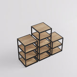 Display Table Fargo, black with wood