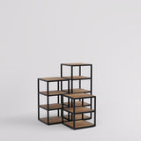 Display Table Fargo, black with wood