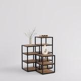 Display Table Fargo, black with wood