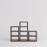 Display Table Fargo, black with wood