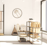 Display Table Fargo, black with wood
