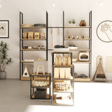 Display Table Fargo, black with wood