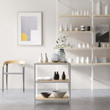 Display Table Modena, Square, white steel
