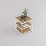 Display Table Modena, Square, white steel