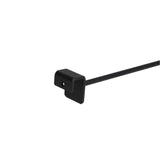 Pin arm, rectangular tube adapter, length 250/300 mm, black structure
