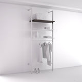 Shelf Board Ceres, 25 mm, incl. black brackets for wardrobe system