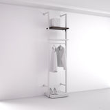 Shelf Board Ceres, 25 mm, incl. black brackets for wardrobe system