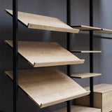 Shelf Board Ceres, angled 30 degrees, incl. black brackets