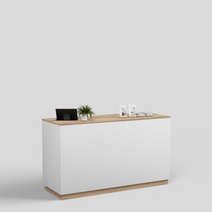 Shop Counter Java, white and wood
