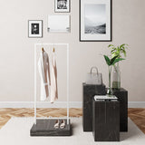 Clothing Rail Kansas, white/marble look, W 65, 3 heights