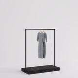 Clothing Rail Kansas, black/marble look, W 125, 3 heights