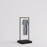 Clothing Rail Kansas, black/marble look, W 65, 3 heights