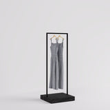 Clothing Rail Kansas, black/marble look, W 65, 3 heights