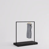 Clothing Rail Kansas, black/marble look, W 125, 3 heights