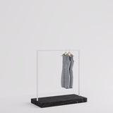 Clothing Rail Kansas, white/marble look, W 125, 3 heights