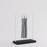 Clothing Rail Kansas, white/marble look, W 125, 3 heights