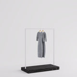 Clothing Rail Kansas, white/marble look, W 125, 3 heights