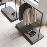 Clothing Rail Kansas, black/anthracite, W 125, 3 heights