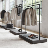 Clothing Rail Kansas, black/anthracite, W 65, 3 heights