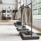 Clothing Rail Kansas, black/anthracite, W 125, 3 heights