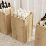 Cube Table Logan, in wood decor Oak